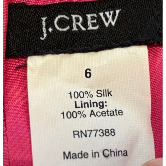 J. CREW Taffeta Pink Ballerina Dress Silk Sz 6 Barbiecore Coquette Legally Blond - Picture 6 of 8